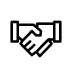handshake circle icon